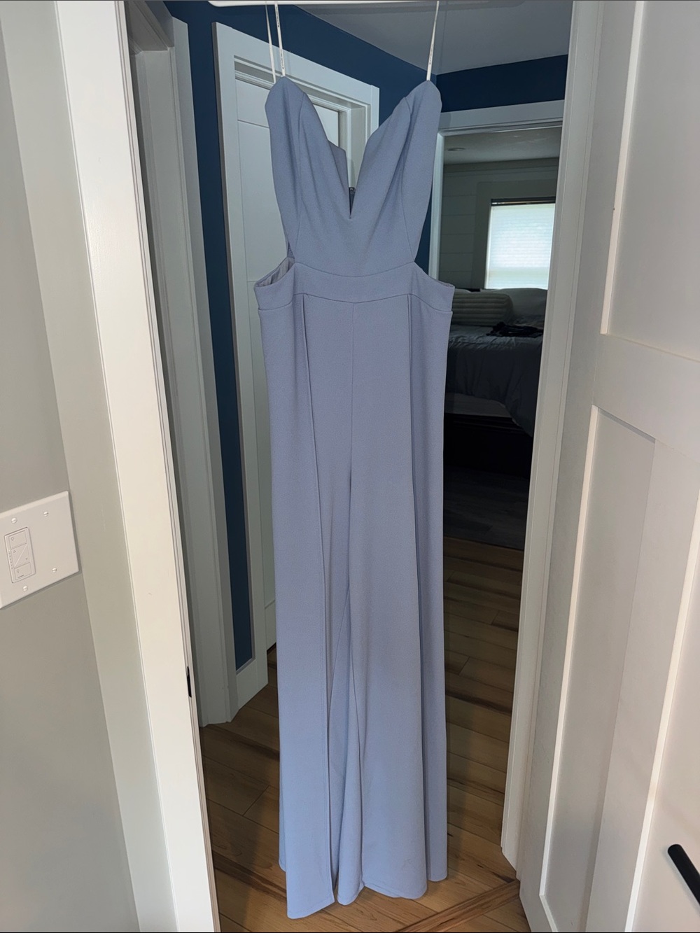 Symphony Light Blue Strapless Jumpsuit